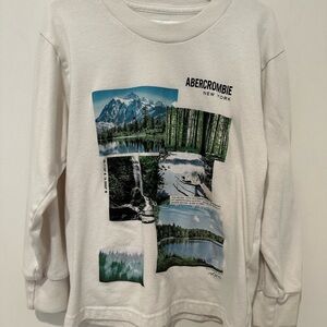 Abercrombie Kids White Relaxed Tee